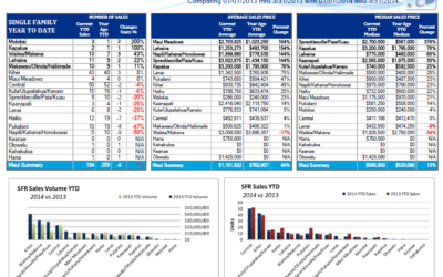 Maui Real Estate Report Statistics-First Quarter 2014